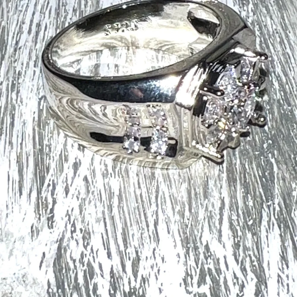 Men's Engagement Class act Ring 2.89ct Round Diamond 925S stamped hallmarked